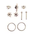Multi-Pack CZ Spiderweb Nose Pins and Hoop 9 Pack - 20 Gauge at Spencer's