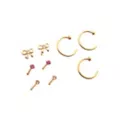 Multi-Pack CZ Bow Nose Pin and Hoop Rings 9 Pack - 20 Gauge at Spencer's