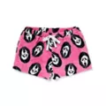 Pink Ghost Face Plush Lounge Shorts at Spencer's