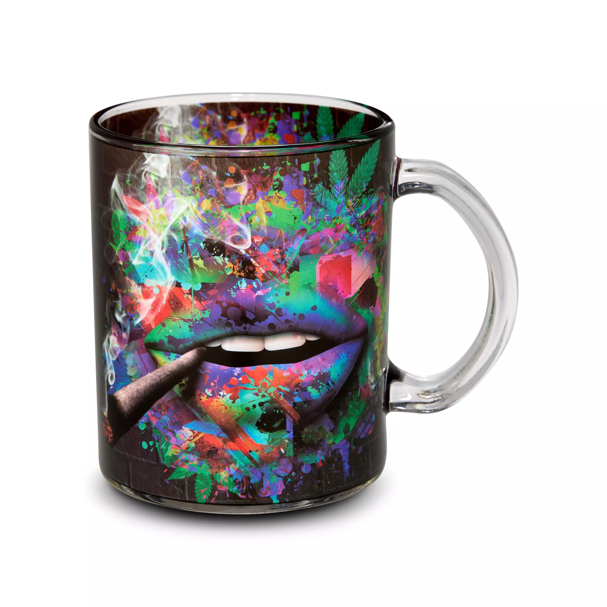 Trippy Lips Glass Coffee Mug - 15 oz. at Spencer's