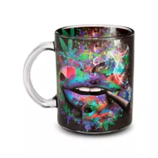 Trippy Lips Glass Coffee Mug - 15 oz. at Spencer's