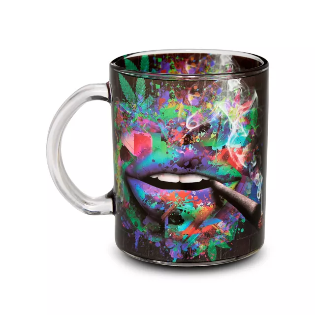 Trippy Lips Glass Coffee Mug - 15 oz. at Spencer's
