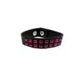Black and Pink Studded Double Row Cuff Bracelet at Spencer's