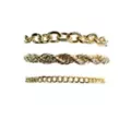 Multi-Pack Goldtone Rope Oval and Curb Chain Bracelets - 3 Pack at Spencer's