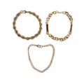 Multi-Pack Goldtone Rope Oval and Curb Chain Bracelets - 3 Pack at Spencer's