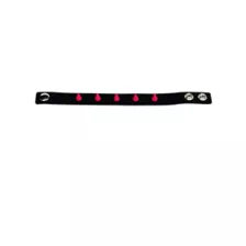 Black and Pink Spiked Leather Cuff Bracelet at Spencer's