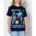 Navy Corona Beach T Shirt at Spencer's