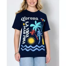 Navy Corona Beach T Shirt at Spencer's