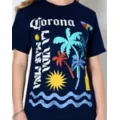 Navy Corona Beach T Shirt at Spencer's