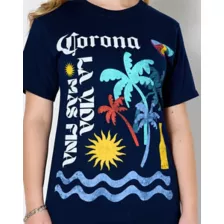 Navy Corona Beach T Shirt at Spencer's