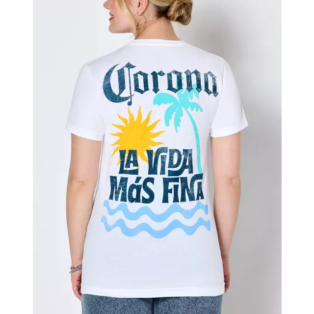 La Vida Mas Fina T Shirt - Corona at Spencer's