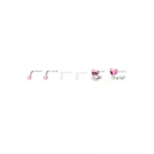 Multi-Pack Heart Dangle L-Bend Nose Pins 6 Pack - 20 Gauge at Spencer's