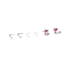 Multi-Pack Heart Dangle L-Bend Nose Pins 6 Pack - 20 Gauge at Spencer's