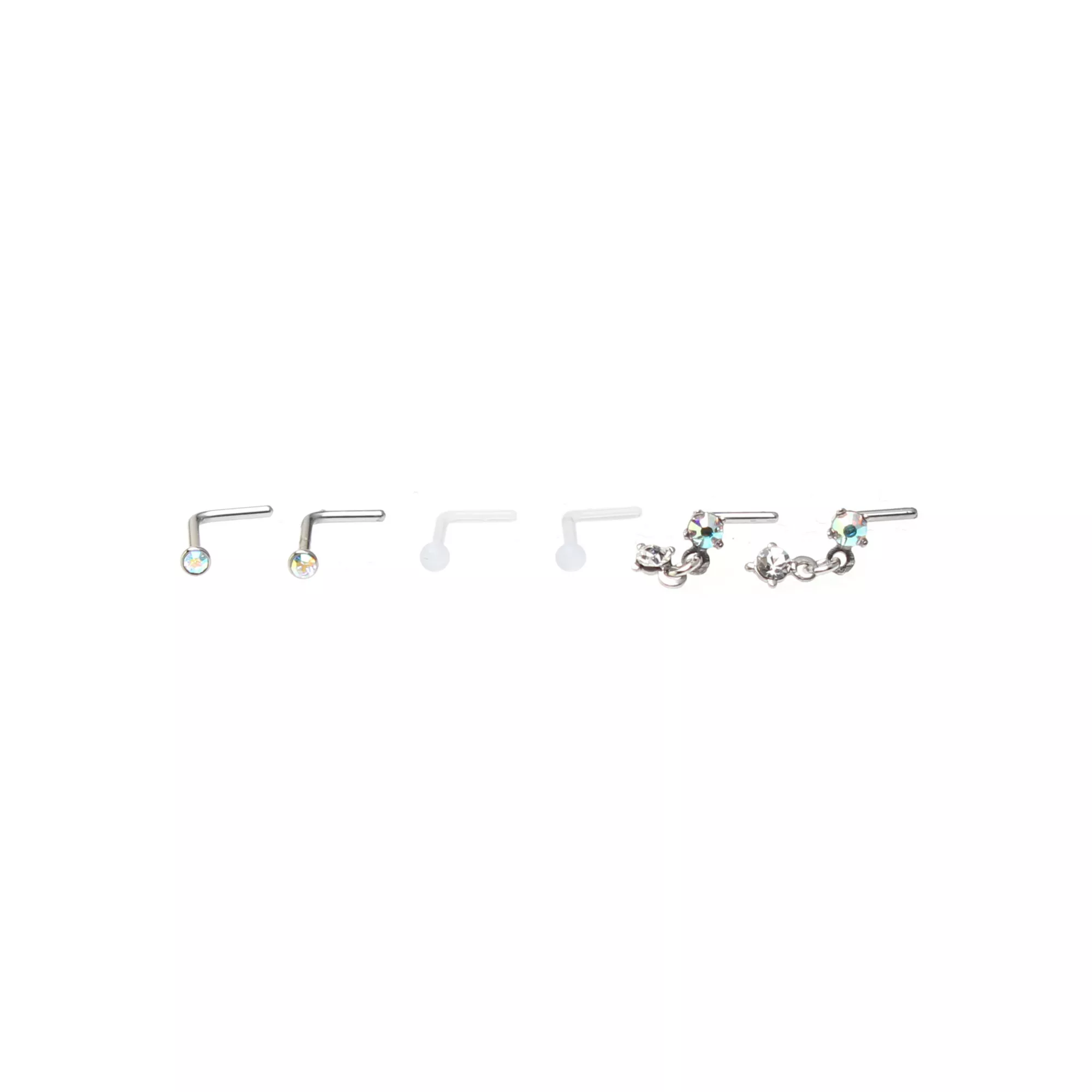Multi-Pack Star Dangle L-Bend Nose Pins 6 Pack - 20 Gauge at Spencer's