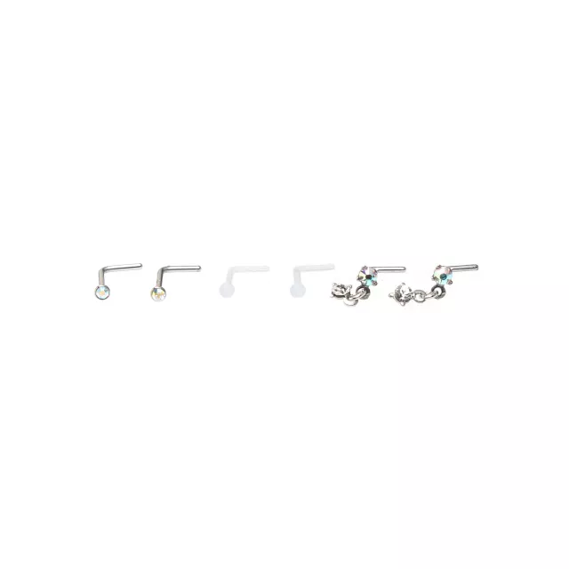 Multi-Pack Star Dangle L-Bend Nose Pins 6 Pack - 20 Gauge at Spencer's