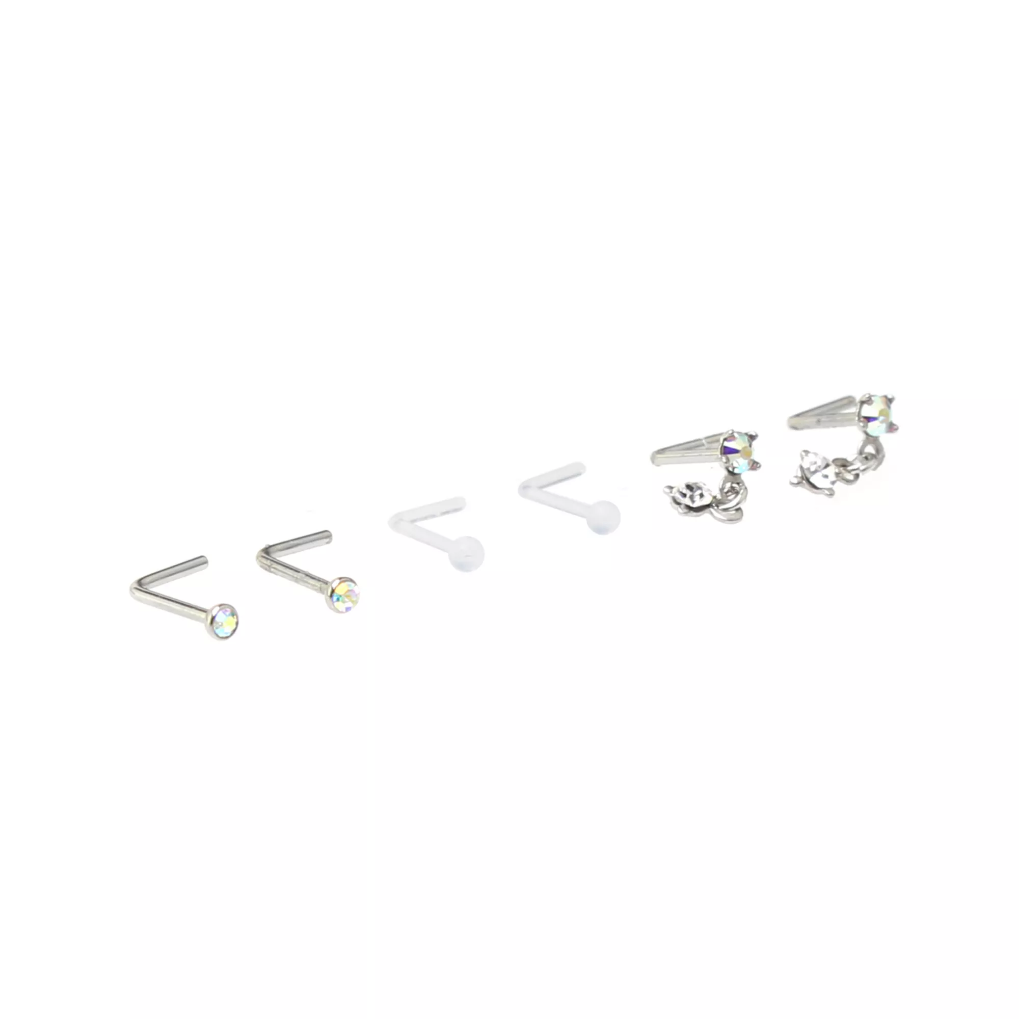 Multi-Pack Star Dangle L-Bend Nose Pins 6 Pack - 20 Gauge at Spencer's