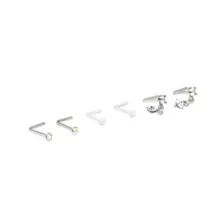 Multi-Pack Star Dangle L-Bend Nose Pins 6 Pack - 20 Gauge at Spencer's