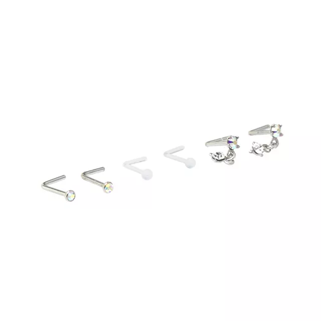 Multi-Pack Star Dangle L-Bend Nose Pins 6 Pack - 20 Gauge at Spencer's