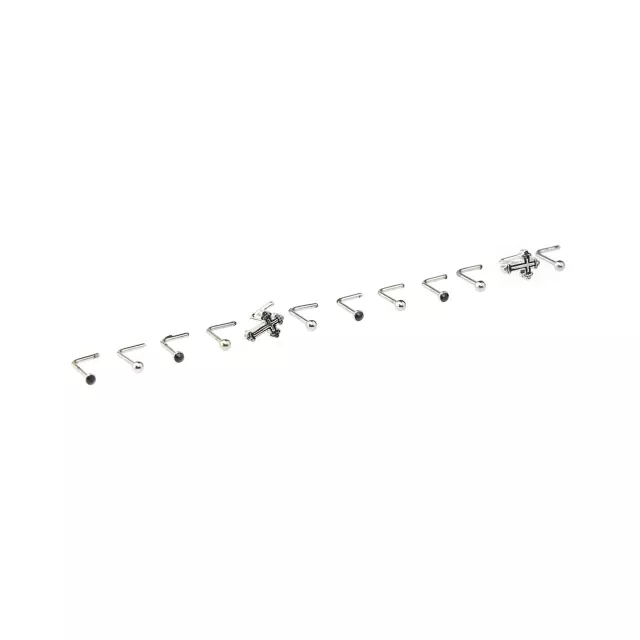 Multi-Pack Cross L-Bend Nose Pins 12 Pack - 20 Gauge at Spencer's