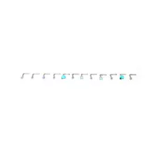 Multi-Pack Teal Heart Gem L-Bend Nose Pins 12 Pack - 20 Gauge at Spencer's