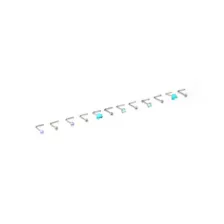 Multi-Pack Teal Heart Gem L-Bend Nose Pins 12 Pack - 20 Gauge at Spencer's