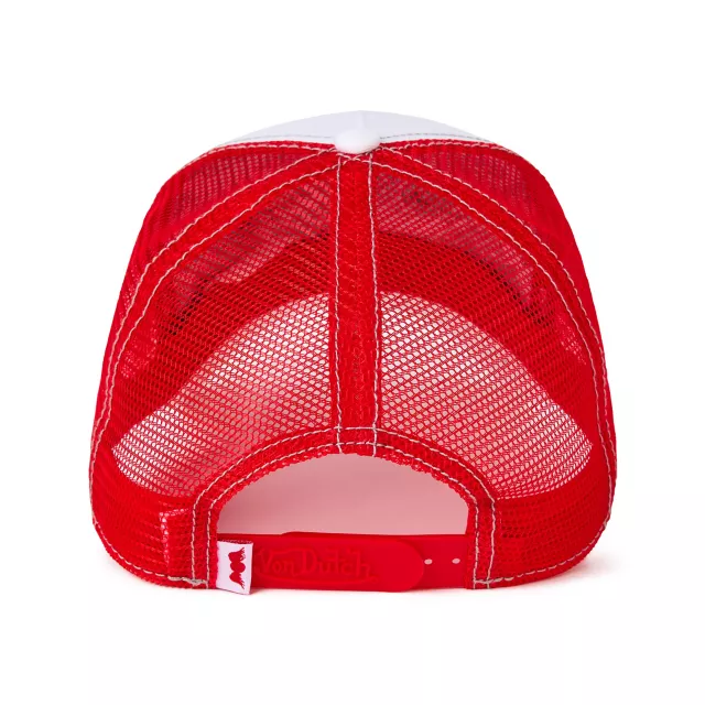 Von Dutch Red and White Trucker Hat