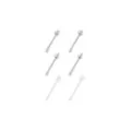 Multi-Pack Silvertone and Acrylic Retainer Nose Pins 6 Pack - 20 Gauge at Spencer's