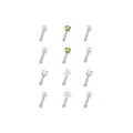 Multi-Pack Silvertone Star Prong Nose Pins 12 Pack - 20 Gauge at Spencer's