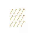 Multi-Pack CZ Titanium Goldtone Round and Sqaure Nose Pins 12 Pack - 20 Gauge at Spencer's