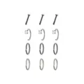 Multi-Pack Silvertone and Black CZ Nose Hoops and Pins 12 Pack - 20 Gauge at Spencer's