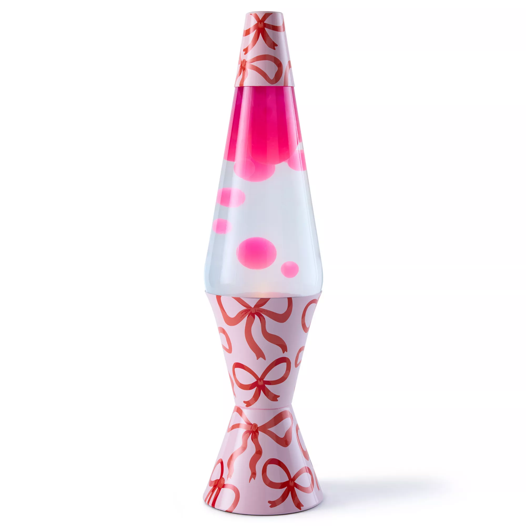 17 Inch Pink and Red Bow Lava Lamp