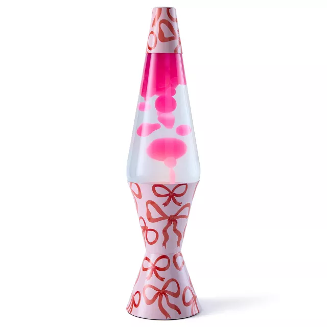 17 Inch Pink and Red Bow Lava Lamp at Spencer's