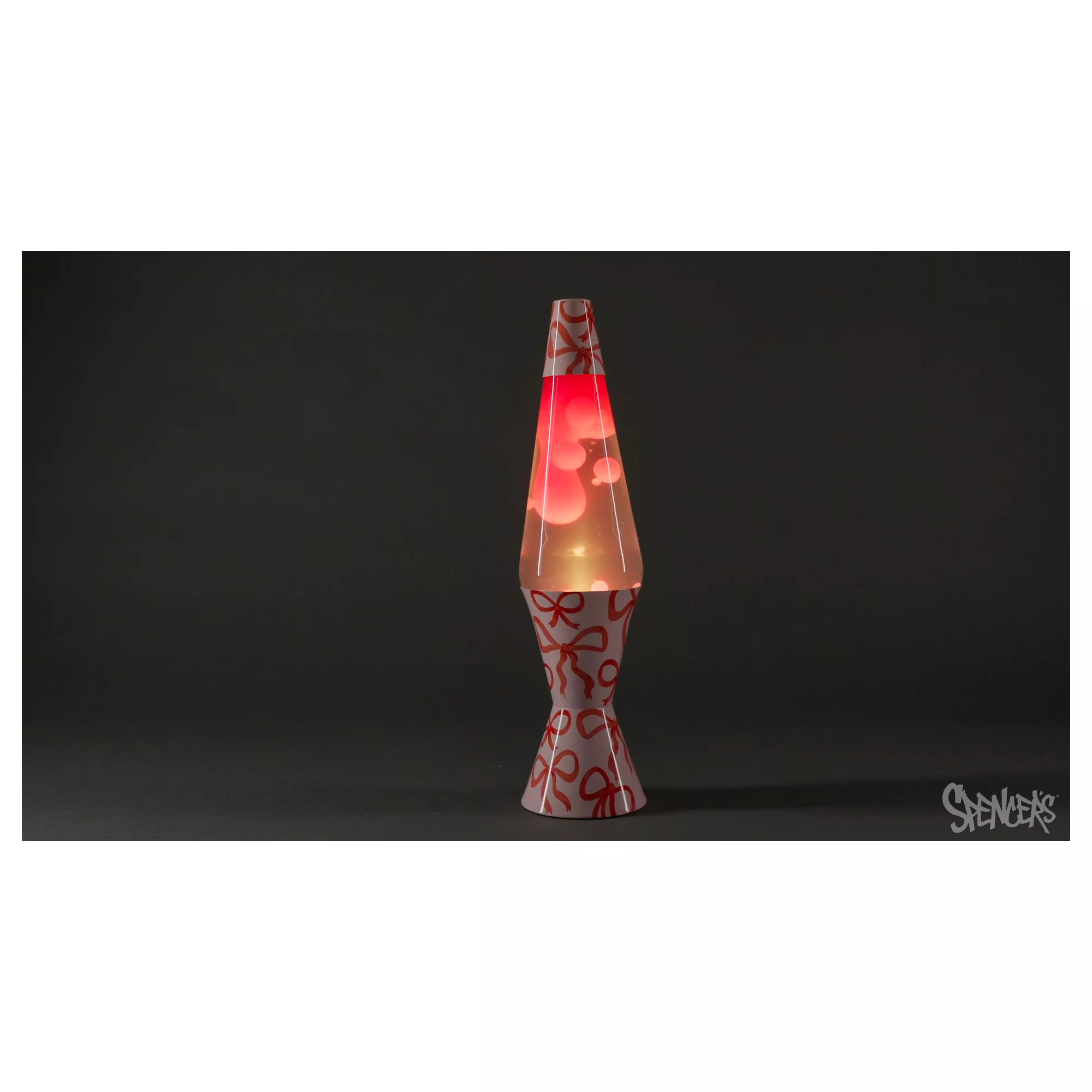 17 Inch Pink and Red Bow Lava Lamp