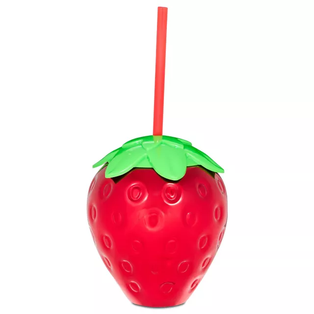 Strawberry Sipper Cup with Straw - 20 oz. at Spencer's