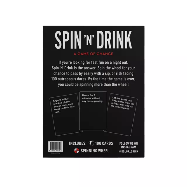 Spin 'n' Drink Game at Spencer's
