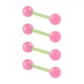 Multi-Pack Glow in the Dark Pink and Green Bioflex Barbells 4 Pack - 14 Gauge at Spencer's