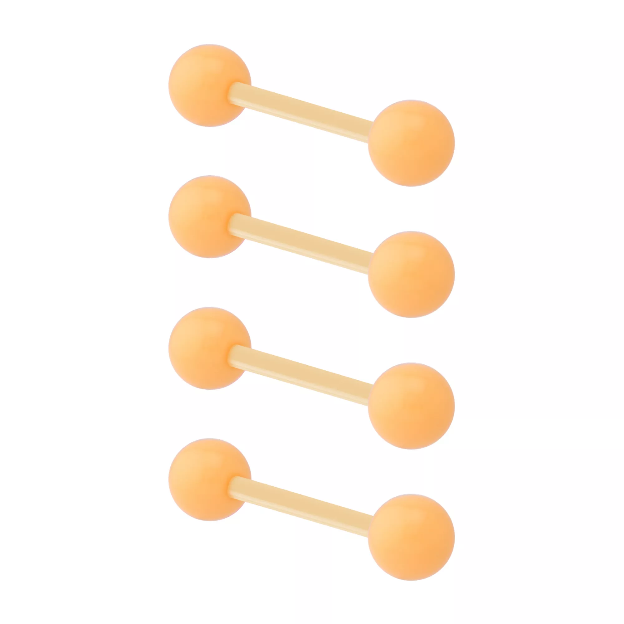 Multi-Pack Nude Bioflex and UV Acrylic Barbells 4 Pack - 14 Gauge at Spencer's