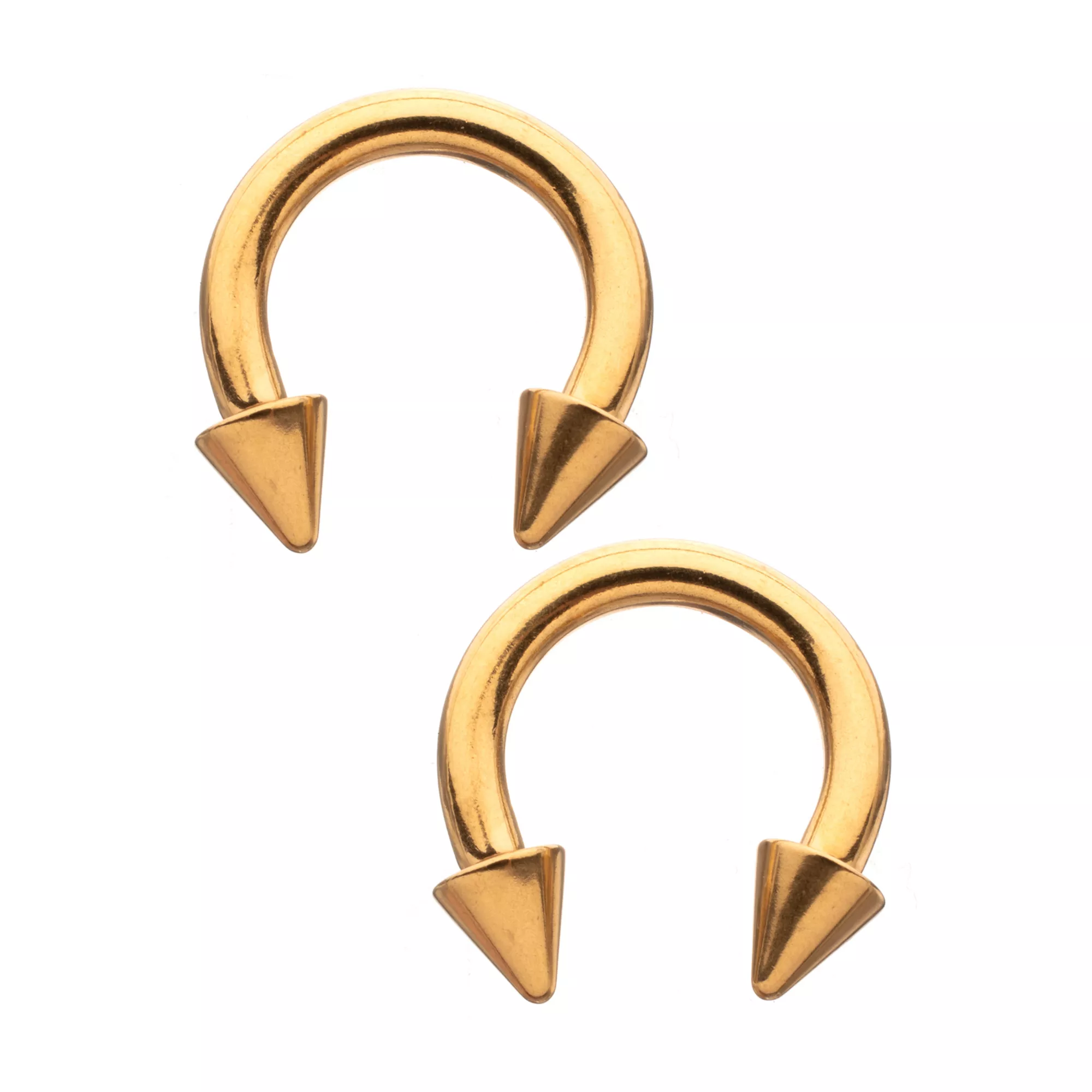 Multi-Pack Gold Plated Spiked Horseshoe Rings - 2 Pack