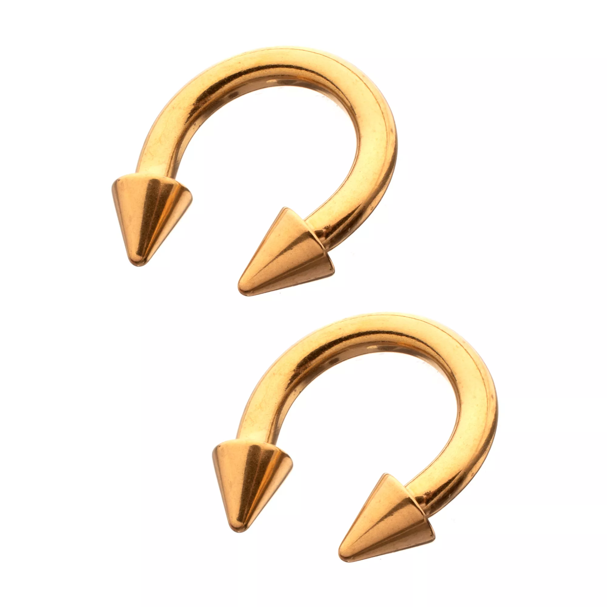 Multi-Pack Gold Plated Spiked Horseshoe Rings - 2 Pack