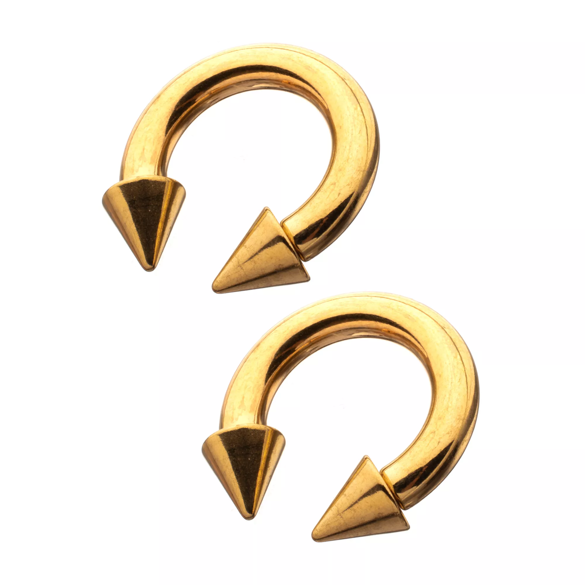 Multi-Pack Gold Plated Spiked Horseshoe Rings - 2 Pack