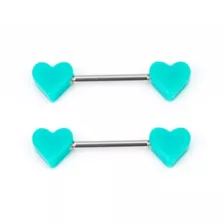 Suck It Heart Nipple Barbells - 14 Gauge at Spencer's