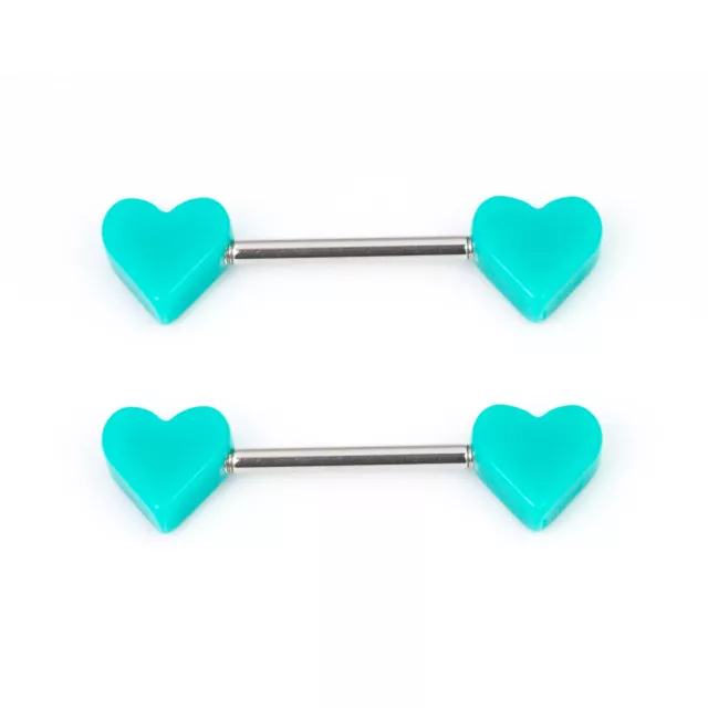 Suck It Heart Nipple Barbells - 14 Gauge at Spencer's