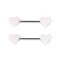 Brat Glitter Heart Nipple Barbells - 14 Gauge at Spencer's