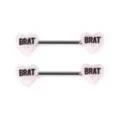 Brat Glitter Heart Nipple Barbells - 14 Gauge at Spencer's