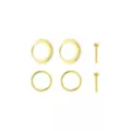 Goldtone CZ Titanium Nose Hoops and Pins 6 Pack - 20 Gauge at Spencer's