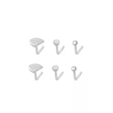 Multi-Pack CZ Wings L-Bend Nose Rings at Spencer's