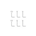 Multi-Pack CZ Wings L-Bend Nose Rings at Spencer's