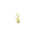 Goldtone CZ Dangle Flower Hinge Hoop - 20 Gauge at Spencer's