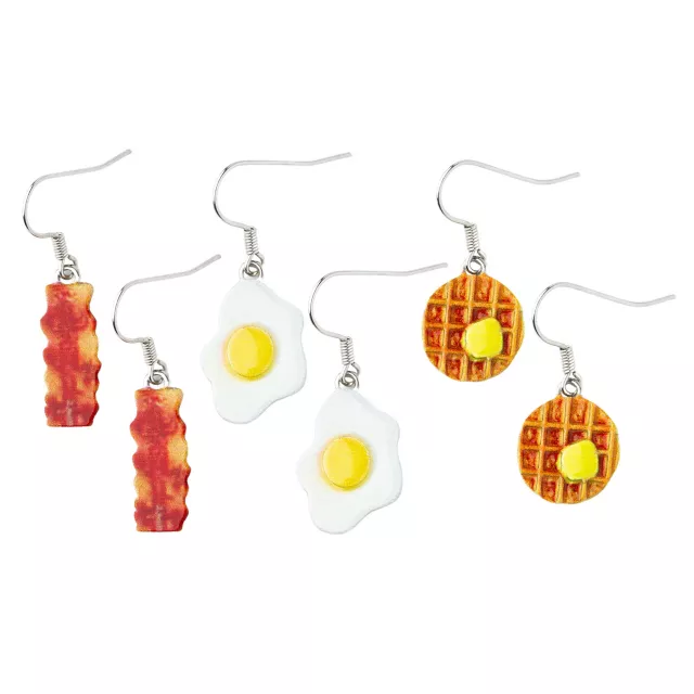 Multi-Pack Breakfast Dangle Earrings - 3 Pair at Spencer's