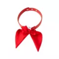 Red Oversized Bow Choker Necklace at Spencer's